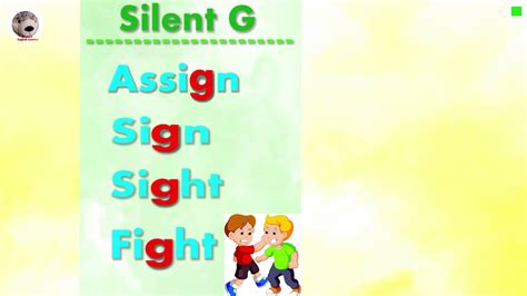 Silent Letter G Reading and Writing with Useful Examples Pronunciation in English - YouTube