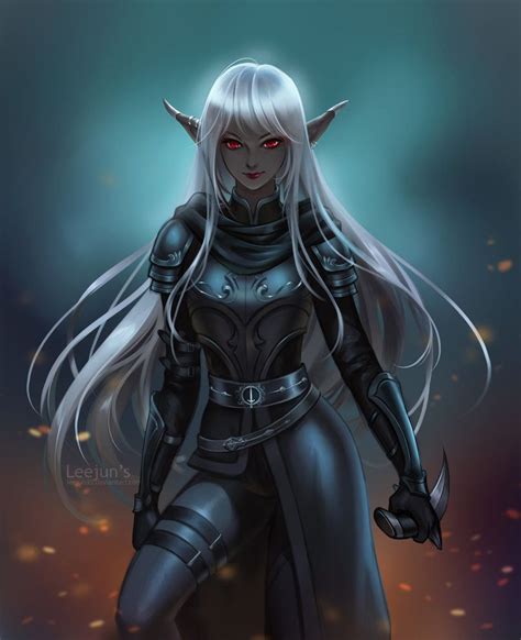 Commission::Jaelri Baenre by leejun35 | Dark elf, Elves fantasy, Elf art