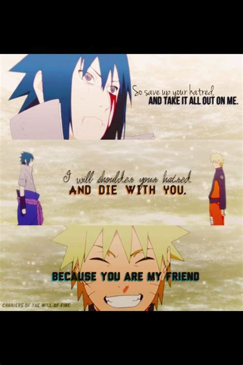 Naruto and Sasuke quote #naruto #sasuke #friendship | Naruto and sasuke, Naruto, Happy ...