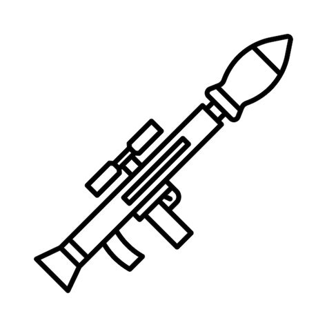 Premium Vector | Rocket launcher bazooka icon vector on trendy design