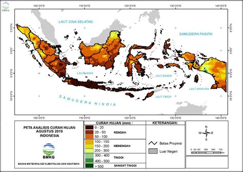 Peta Hujan : Sistem Informasi Tata Ruang Kalimantan Utara : Peluang hujan