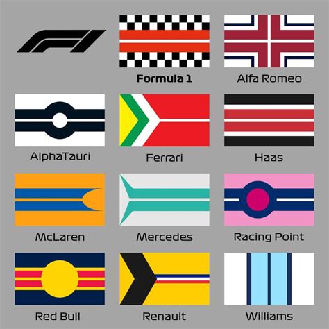 Flag designs for the F1 teams (2nd versions) [OC] : formula1 | Flag ...