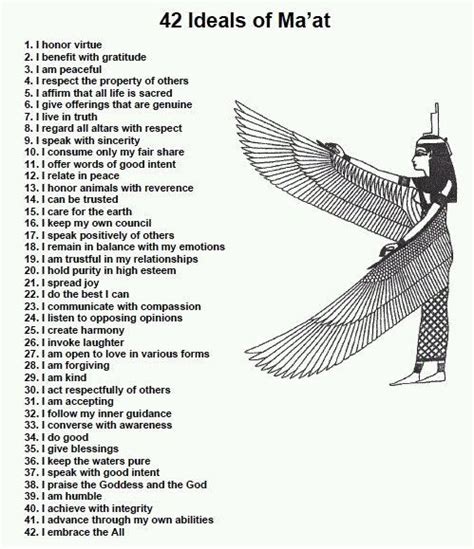 Maat or ma’at , was the ancient Egyptian concept of truth, balance, order,law, morality, and ...