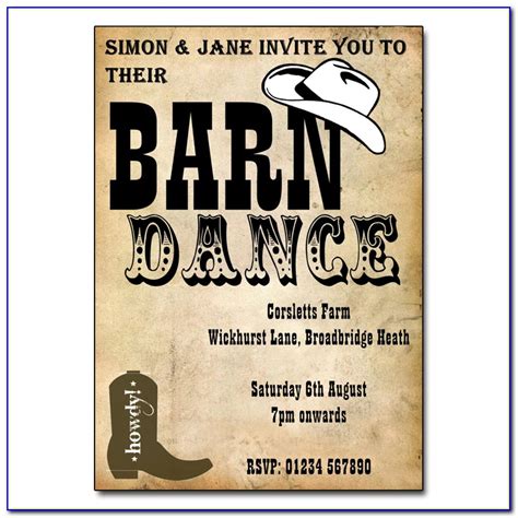 Barn Dance Invitation Templates Free | prosecution2012