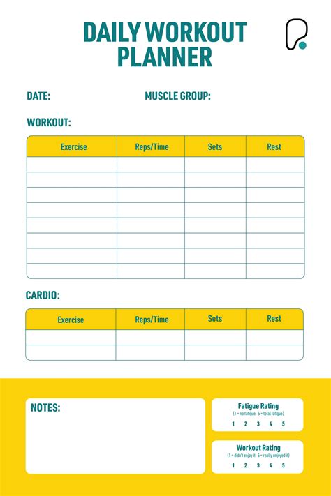 Workout Plan Templates: Download Or Make Yourself | PureGym - Track your health and fitness ...