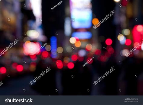 Times Square Lights Nighttimes Square Nightblurred Stock Photo 70076632 ...