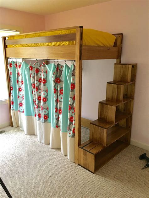 storage stairs for loft bed diy #KidBedroomCreative | Diy loft bed, Loft bed plans, Diy bunk bed