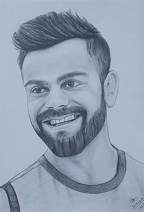 Virat Kohli Portrait - Pencil Drawing