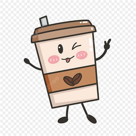 Cute Coffee Cup Clipart PNG Images, Cartoon Cute Coffee Cup Emoticon ...