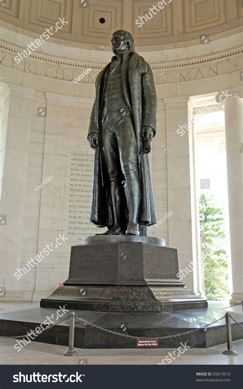 Statue President Thomas Jefferson Jefferson Memorial Stock Photo ...