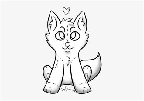 Download Cute Wolf Plushie Base - Cute Wolf Base Drawing - HD Transparent PNG - NicePNG.com