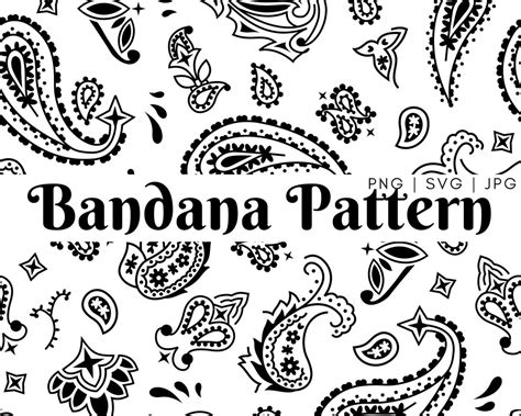 Seamless bandana pattern Svg bandana pattern transparent | Etsy