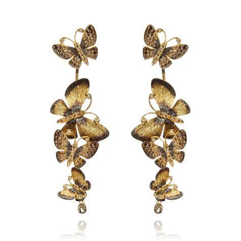 Butterflies 18ct Gold Diamond Drop Earrings — Annoushka UK
