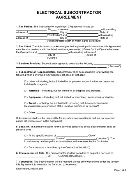 38 Free Electrical Contract Templates ( & Agreement Examples) ᐅ TemplateLab