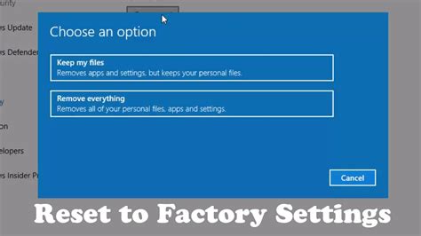 How To Factory Reset Windows 10 Without