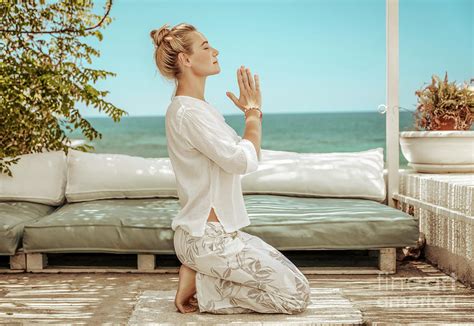 Yoga on the Beach Photograph by Anna Om | Pixels