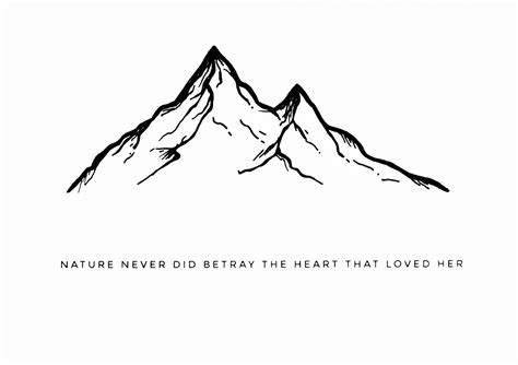 Mountain Drawing Quote Art Minimalist Art Wall Art | Etsy