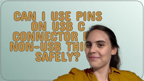 Electronics: Can I use pins on USB C connector for non-USB things ...