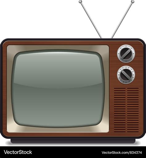 Vintage Television Royalty Free Vector Image - VectorStock