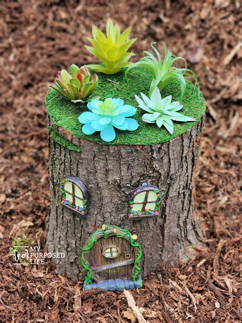 Fairy Garden | Tree Stump - My Repurposed Life®