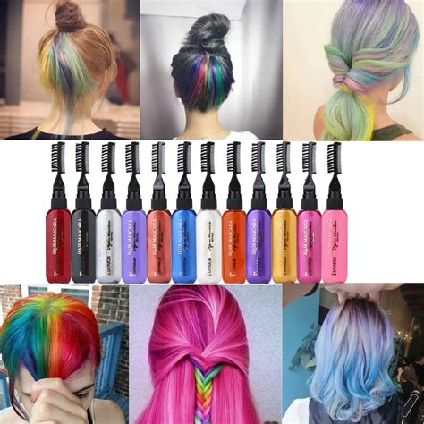 13 Colors Temporary Hair Dye One time Hair Color Mascara Hair Dye ...