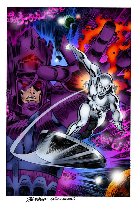 Silver Surfer And Galactus (Ron Frenz) by xts33 on DeviantArt | Silver ...