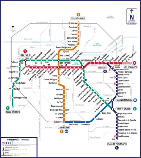 Official Map: Metro de Santiago, Chile Here’s... - Transit Maps