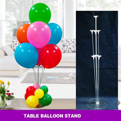 Table Balloon Stand 38" Height 1 pcs With Balloons, 30pcs Latex ...