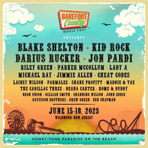 Barefoot Country Music Fest 2023 lineup released - CBS Philadelphia