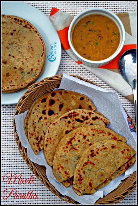 Mooli Paratha Recipe | Radish Paratha Recipe - Subbus Kitchen