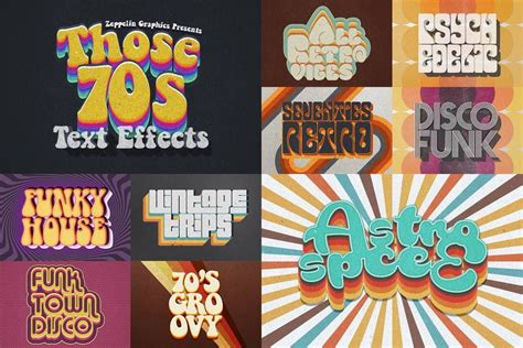 70s Retro Text Effects | Retro text, Retro font, Text effects