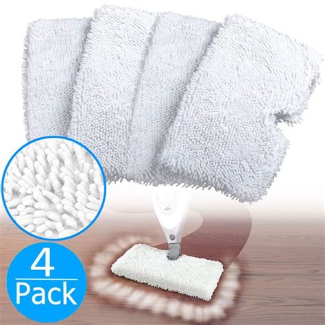 4-Pcs Mop Pads Washable/Replacement Compatible with Shark Steam Pocket Mop S3550/S3901/S3601 ...