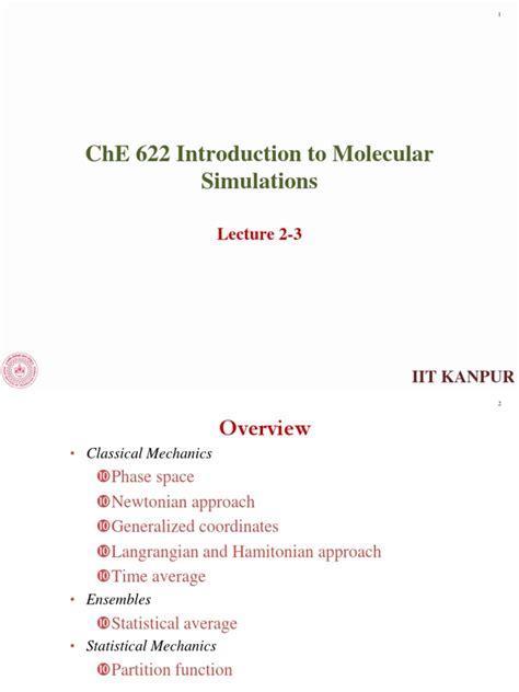 Introduction To Molecular Simulatons | PDF | Entropy | Classical Mechanics