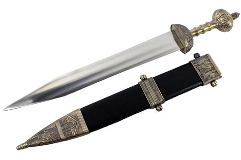 Roman Maximus Gladius Gladiator Sword with Black Scabbard