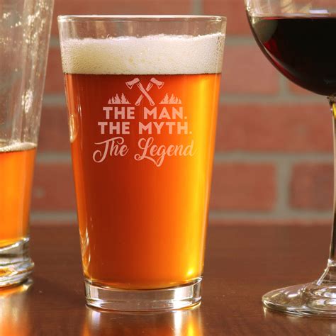 Man, Myth, Legend Engraved Beer Mug - Design: THEMAN - Everything Etched