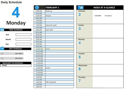 7 Day Calendar Template Word – Printable Blank Calendar Template