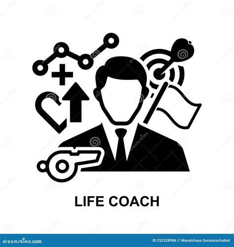 Life Coach Icon Isolated on White Background Stock Vector - Illustration of lead, finance: 252328986