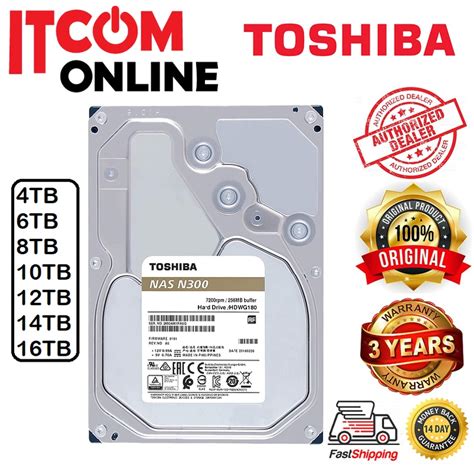 TOSHIBA N300 4TB 6TB 8TB 10TB 12TB 14TB 16TB 256MB 512MB 7200RPM SATA III NAS HDD INTERNAL ...