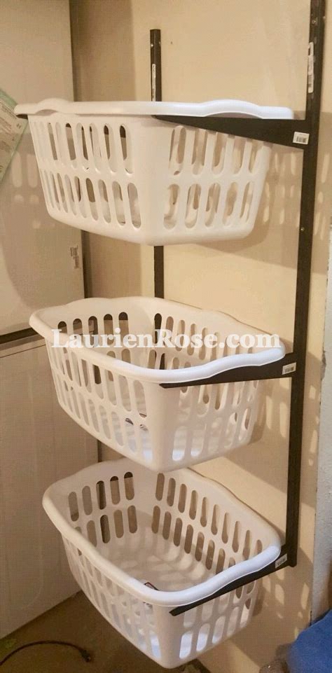 Diy laundry basket wall mount – Artofit
