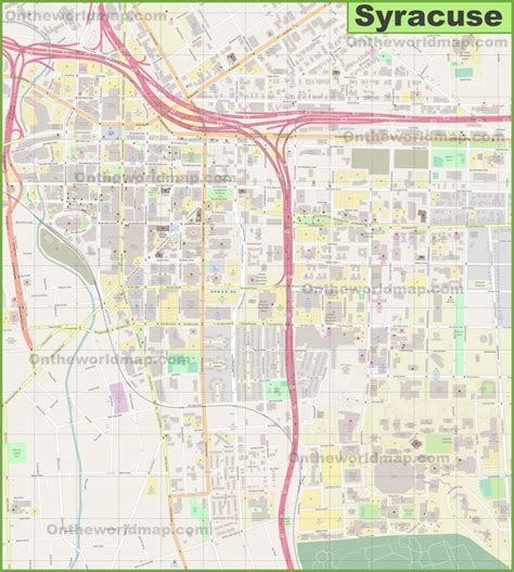 Printable Map Of Downtown Syracuse