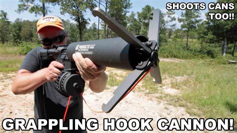 Grappling Hook Cannon! Shoots Cans, Too - YouTube | Grappling hook, Grappling, Cannon