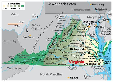 Virginia Maps & Facts - World Atlas