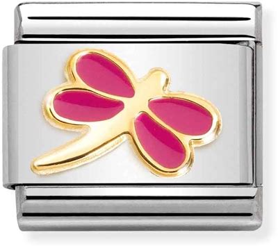 Nomination Fuchsia Pink Dragonfly Charm Argento.com