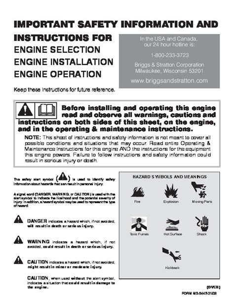 Briggs And Stratton Small Engine Care And Repair Generator Manual