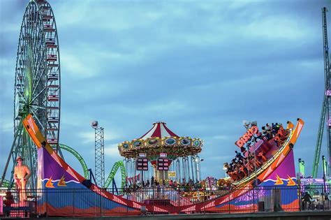 Rides in Motion, Jersey Shore Boardwalk Photograph by Bob Cuthbert