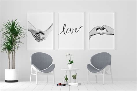 Love Wall Art Love Wall Art Print Set of 3 Posters Set of 3 | Etsy