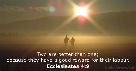 Ecclesiastes 4:9 - Bible verse (KJV) - DailyVerses.net