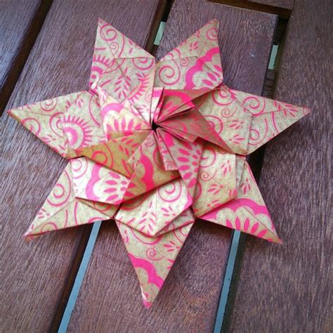 Snow White Star | Paper: Heptagon cutted from 20cm DC Kraft … | Flickr