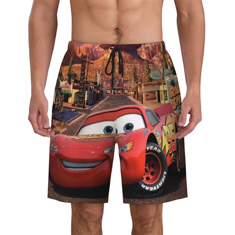 Pixar Cars Mens Swim Trunks Quick Dry Board Shorts with Mesh Lining ...