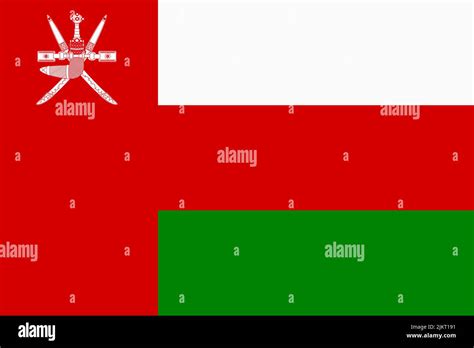 Flag of Oman. Omani national banner and patriotic symbol. Official colors. Flat vector ...